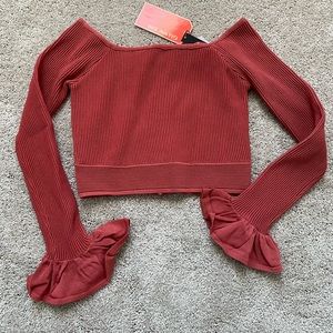 Gianni Bini Bandage Crop Top Size Small Brick Color
